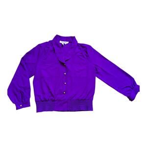 Women's Purple Button Up by Laura & Jayne Petite Collection, Size 10